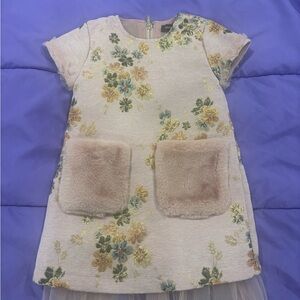 Imoga Pink and Gold Floral Dress